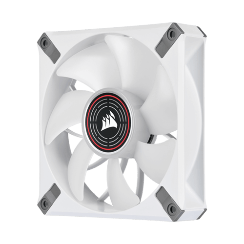 Corsair ML120 LED Elite 120mm Red LED Cabinet Fan (Single Pack - White Frame)
